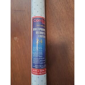 Vintage 2002 Con-Tact Contact Paper Rosebud Floral Print 24 Ft Roll 24ft X‎ 18"